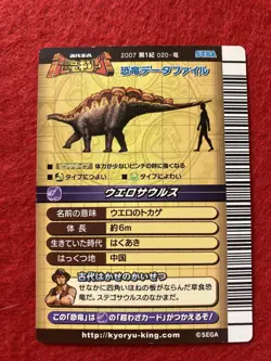 dinosaur king card Wuerhosaurus No.020 Japanese - Image 2