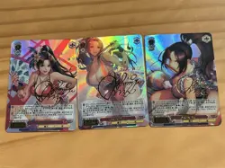3×Mai Shiranui KOF Doujin Card Goddess Stroy Waifu Custom Holo Foil - Image 1