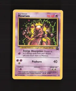 Mewtwo 14 WOTC Black Star Promo Vintage Pokemon Card LP - Image 1