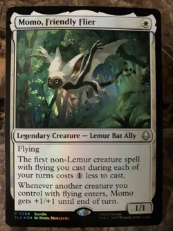 MTG TCG Avatar Momo, Friendly Flier 0394 Foil BundleBox Promo - Image 1