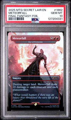 PSA 10 Secret Lair Final Fantasy Meteorfall Star of Extinction FOIL MTG 1862 - Image 1