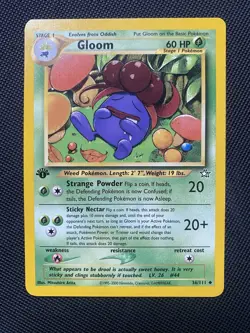 Pokemon TCG Gloom 36/111 1st Edition Vintage Uncommon - WOTC Neo Genesis - NM - Image 1
