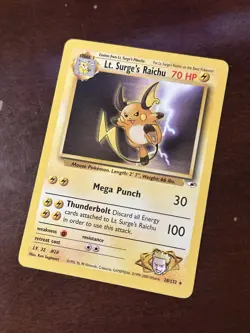 Pokemon TCG Lt. Surge's Raichu 28/132 Non-Holo Rare Unlimited - Image 2