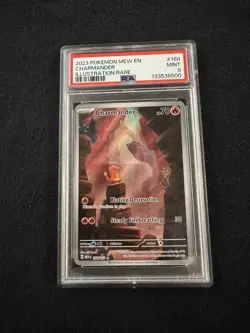 2023 Pokemon Mew EN Charmander 168/165 Illustration Rare 151 PSA 9 Mint - Image 1