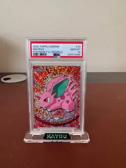 2000 NIDORAN SPARKLE CHROME PSA 10 LOW POP Topps #32 POKEMON TV SERIES 1 - Image 2