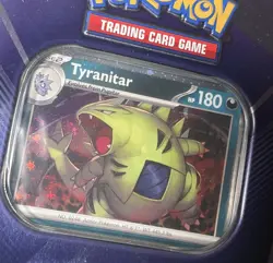 Pokemon TCG Triple Whammy Tin Tyranitar [Factory Sealed: 3 Packs + 3 Promos] - Image 2