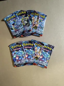 9 Pokemon Stellar Crown Booster Packs (See my other pokemon listings) - Image 1