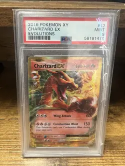 2016 Pokemon XY Evolutions CHARIZARD EX HOLO 12/108 PSA 9 NM-MINT - Image 1