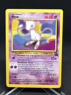 Mew #8 WOTC Black Star Promo Rare Vintage Pokemon TCG Ken Sugimori - Image 2