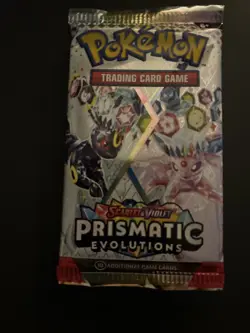 22.01g HEAVY Prismatic Evolutions Pokemon Sealed Booster Pack New - Image 2