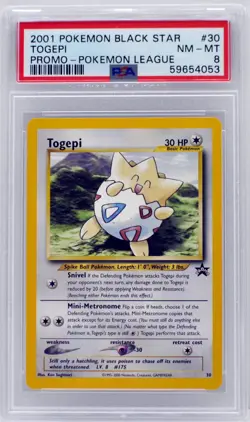 Pokemon Togepi #30 Black Star Promo PSA 8 NM/Mint - Image 3