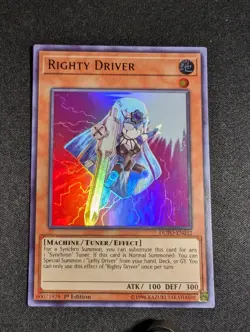 Yugioh - Righty Driver DUPO-EN032 1st Edition Ultra Rare NM - Image 1