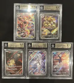 BGS 9.5 Pokemon Card 151 Japanese Ar Art Rare 5Card Set Bulk Different Types - Image 1