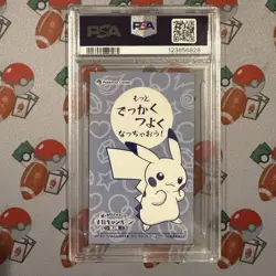 Pokemon PSA 8 MINT 2016 Poncho Pikachu Mega Charizard Y Japanese Business Card - Image 2