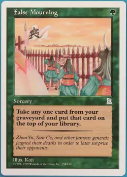 False Mourning Portal Three Kingdoms NM Green Uncommon CARD (320791) ABUGames - Image 1