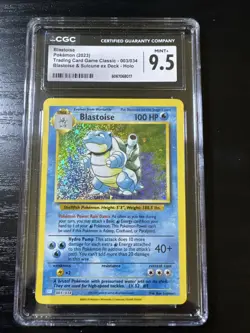 CGC 9.5 Blastoise CLB 003/034 Pokemon Card GRADED MINT+ TCG Classic - Image 1
