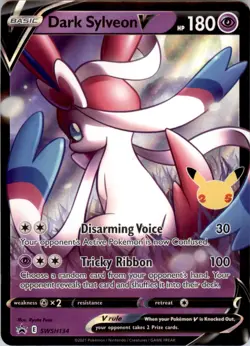 SWSH: Sword & Shield Promo Cards #SWSH134 Dark Sylveon V - Image 1