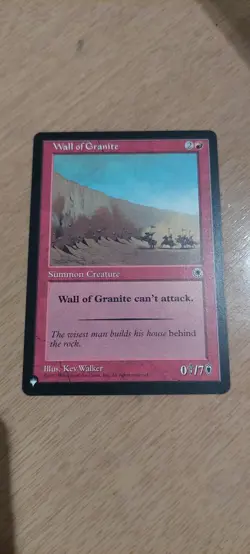 Wall of Granite (Portal) The List Magic the Gathering card - Image 2