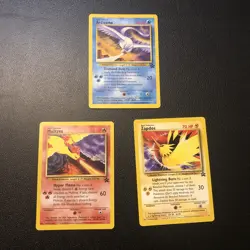 Moltres Articuno Zapdos #21,#22,#23 Movie Promo Pokemon Cards WOTC - Image 1