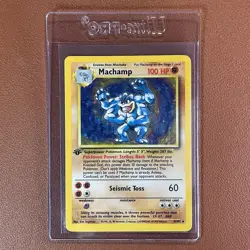 1st Edition Machamp 8/102 Base Set Holo Rare Vintage 1999 Pokemon Card - Image 2