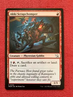 Carte Magic MTG L'invasion des machines - Akki Scrapchomper EN EX - Image 1