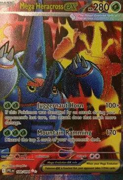 Mega Heracross Ex 108/094 Phantasmal Flames Ultra Rare Pokemon TCG NM - Image 1