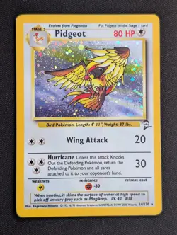 Pidgeot 14/130 - Pokemon TCG Base Set 2 Holo Rare Vintage WOTC LP/NM - Image 1