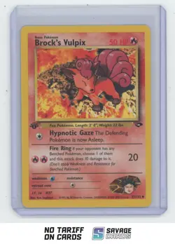 2000 Pokemon Gym Challenge 1st Edition Brock’s Vulpix #37/132 - Image 1