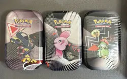 Pokemon TCG Scarlet and Violet Black Bolt White Flare Sealed Mini Tins - Image 1