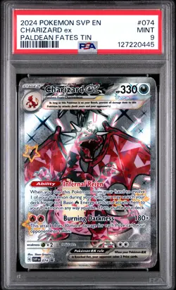 2024 Pokemon Svp En-Sv Black Star Promo #074 Charizard Ex PSA 9 - Image 1