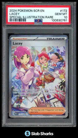 2024 POKEMON STELLAR CROWN SCR EN #172 LACEY SPECIAL ILLUSTRATION RARE PSA 10 - Image 1