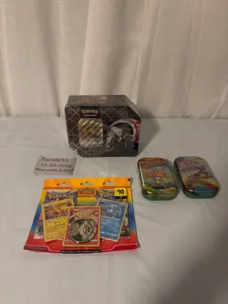 Pokemon TCG Paldean Fates Iron Treads Ex tin+ Sealed Lot - Image 1