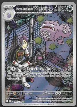 Pokemon TCG-Destined Rivals - Team Rocket's Weezing Illustration Rare - 199/18 - Image 1