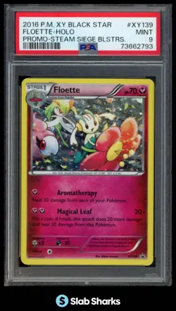 2016 POKEMON XY BLACK STAR PROMO #XY139 FLOETTE HOLO STEAM SEIGE PSA 9 - Image 1