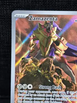 Pokemon Zamazenta 201/182 Destined Rivals Illustration Rare Full Art LP+ - Image 4