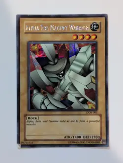 Alpha the Magnet Warrior DOR-001 Prismatic Secret Rare Card - Image 1