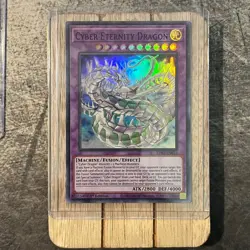 Cyber Eternity Dragon YuGiOh! LDS2-EN033 Purple Ultra Rare 1st Ed - Image 1
