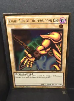 YUGIOH TCG RIGHT ARM OF THE FORBIDDEN ONE PGL2-EN024 GOLD 1ST EDITION - Image 1