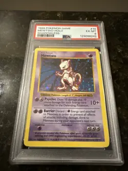 Pokemon Mewtwo TCG Holo Card Shadowless, 10/102, Base Set 1999 PSA 6 - Image 3
