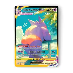 Robust Pokemon Gengar - Custom Holographic Fan-Art Funny Meme Card - Image 1