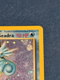 Pokemon Vintage TCG Misty's Seadra 1st Edition Holo Card 009/132 Gym Heroes - Image 3