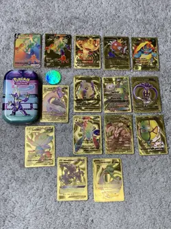 Pokemon Toxtricity VMax HP320 Gold Foil Display Card & Matching Mini Tin, Chip++ - Image 1