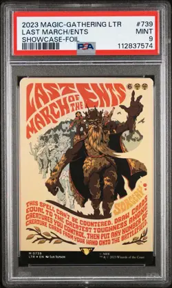 FOIL PSA 9 MTG Magic Lord of the Rings Poster 739 Last March of the Ents 2023 - Image 1