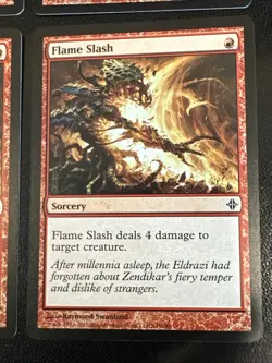 Flame Slash X4 Rise Of The Eldrazi ENGLISH Ex Condition See Pics Front Back - Image 2