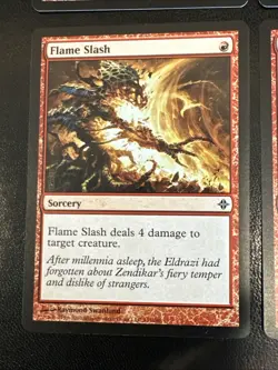 Flame Slash X4 Rise Of The Eldrazi ENGLISH Ex Condition See Pics Front Back - Image 3