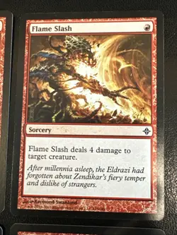 Flame Slash X4 Rise Of The Eldrazi ENGLISH Ex Condition See Pics Front Back - Image 4