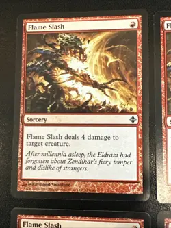 Flame Slash X4 Rise Of The Eldrazi ENGLISH Ex Condition See Pics Front Back - Image 5