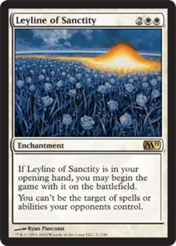 MTG Leyline of Sanctity, Magic 2011, Heavily Played, English - Image 1