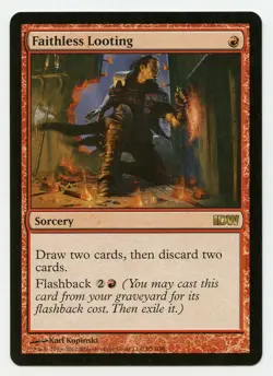 MTG Magic the Gathering Faithless Looting IDW Promo Dack Fayden - Image 1