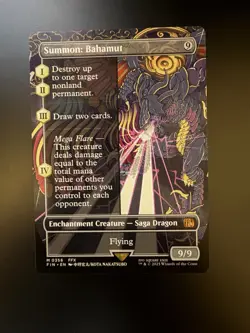 MTG Final Fantasy English Summon: Bahamut Borderless 0356 Non-Foil - Image 1